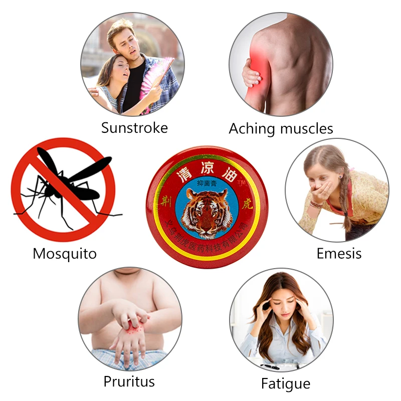 20pcs Red Tiger Balm Ointment Muscle Back Neck Relieving Headache Pain Relief Cool Cream Body Massager Anti Itching Plaster
