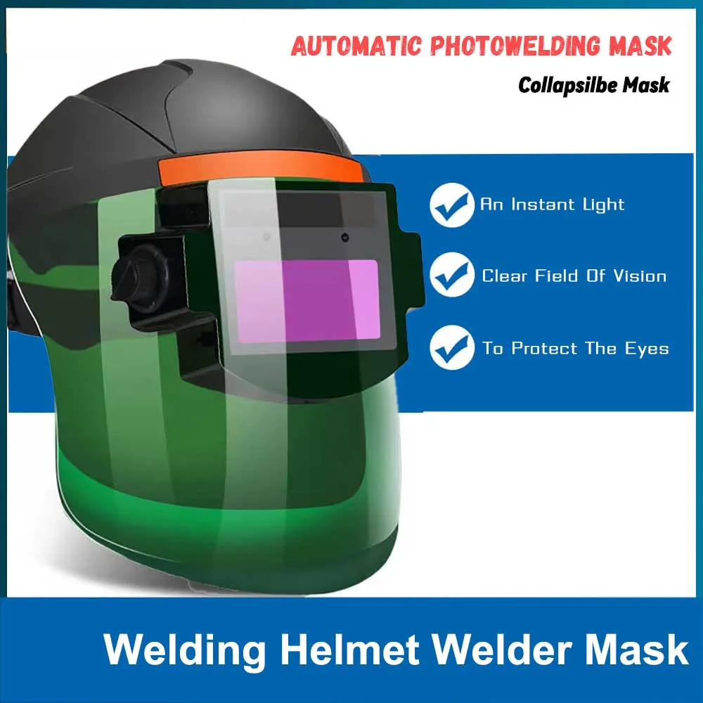 

Variable Light Welding Helmet Solar Auto Darkenining Adjustment Welding Mask Arc Weld Grind Cut Eye Protect Cap Dimming Glasses