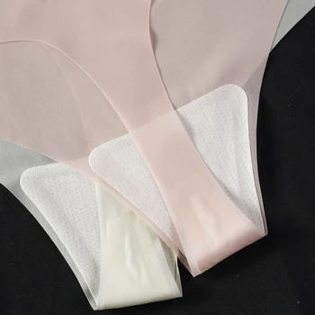 3Pcs/Lot Women's Ultra-thin Transparent Thong Sexy Female Seamless Low-rise Solid Color T-pants Quick Drying Underwear Panties 3