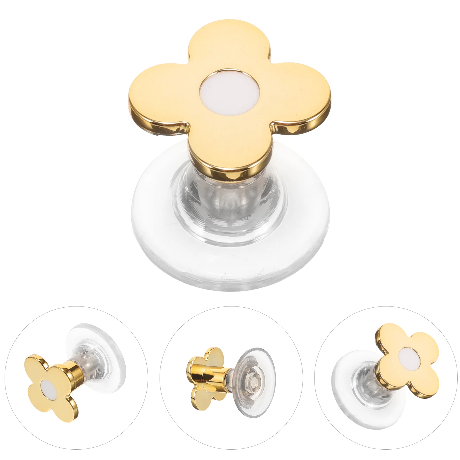 

2pcsToilet Tank Button Handle Flower Shape Press Tank Push Switch Handle Adhesive Press Flush Button Decor Handle For Home Hotel