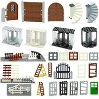 DIY Accessories City Friends House MOC Parts Fence Stairs Ladder Gate Building Blocks Door Window Figures Garden Leduo Bricks 1