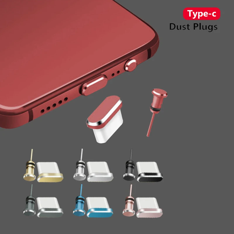Universal Dustproof Cover Set with USB Type-C and 3.5mm Jack Plugs