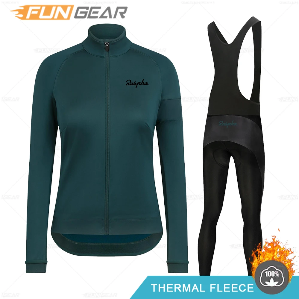 Thermal Fleece Cycling Jersey for Women, Long Sleeve Sweatshirt, Lady Bicycle Tops, Female Bike Training Jacket, Winter