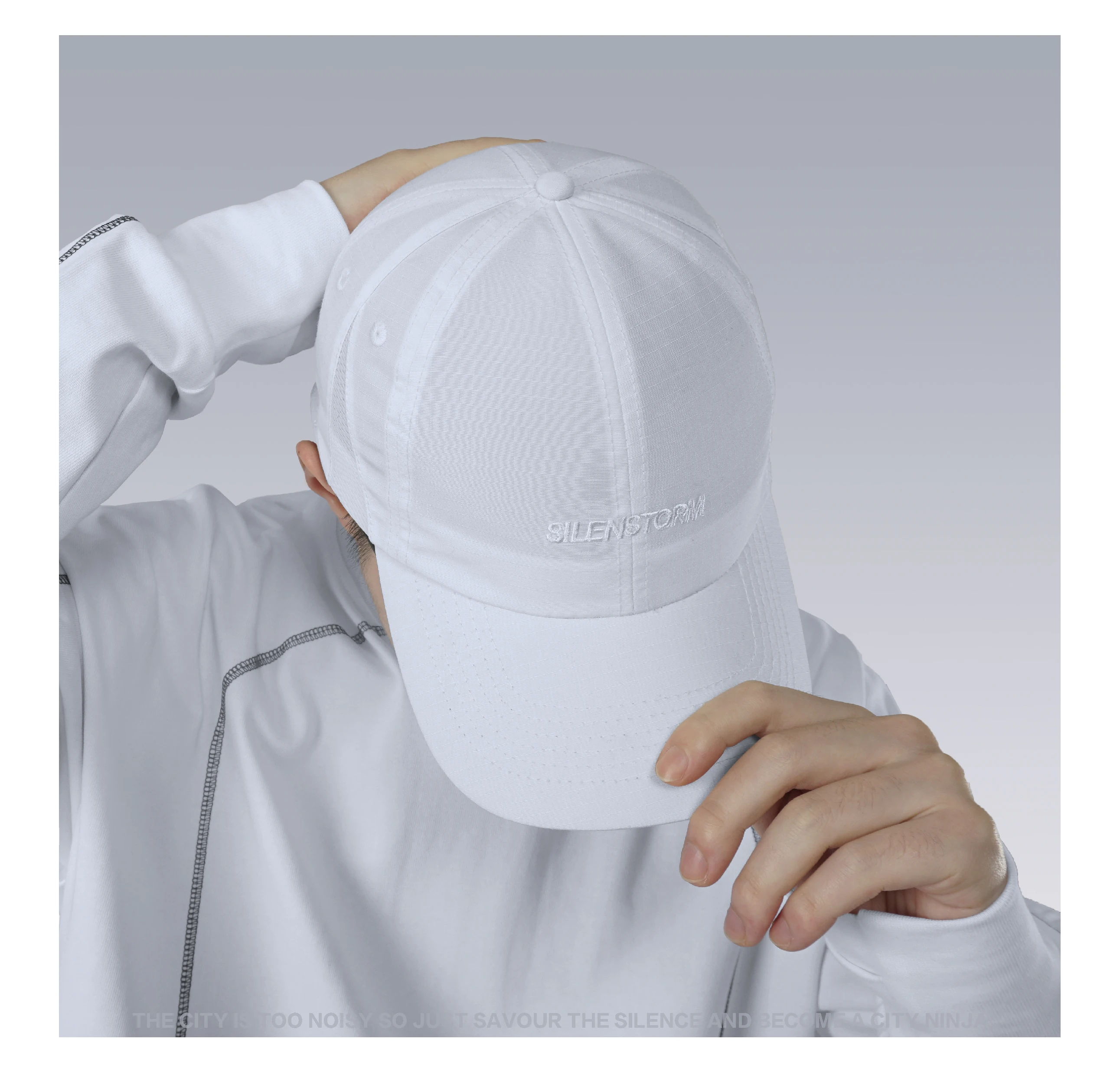 Silenstorm 23ss versatile sunscreen baseball cap circumference adjustment brand logo techwear aesthetic