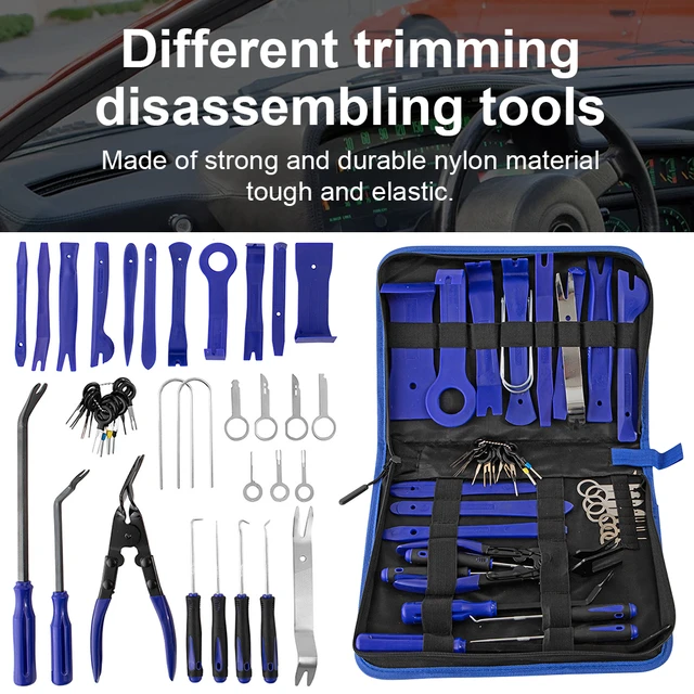 40PCS Auto Clip Pliers Fastener Terminal Remover Set Plastic Pry Tool Kit Car  Upholstery Repair Kit Door Panel Removal Tool Set - AliExpress