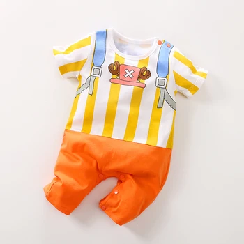 Baby Boys Cartoon Cosplay Outfit 0-18 Months Newborn Knitted 100% Cotton Short Sleeve Infant Clothes Toddler Onesie Costume Cool 1