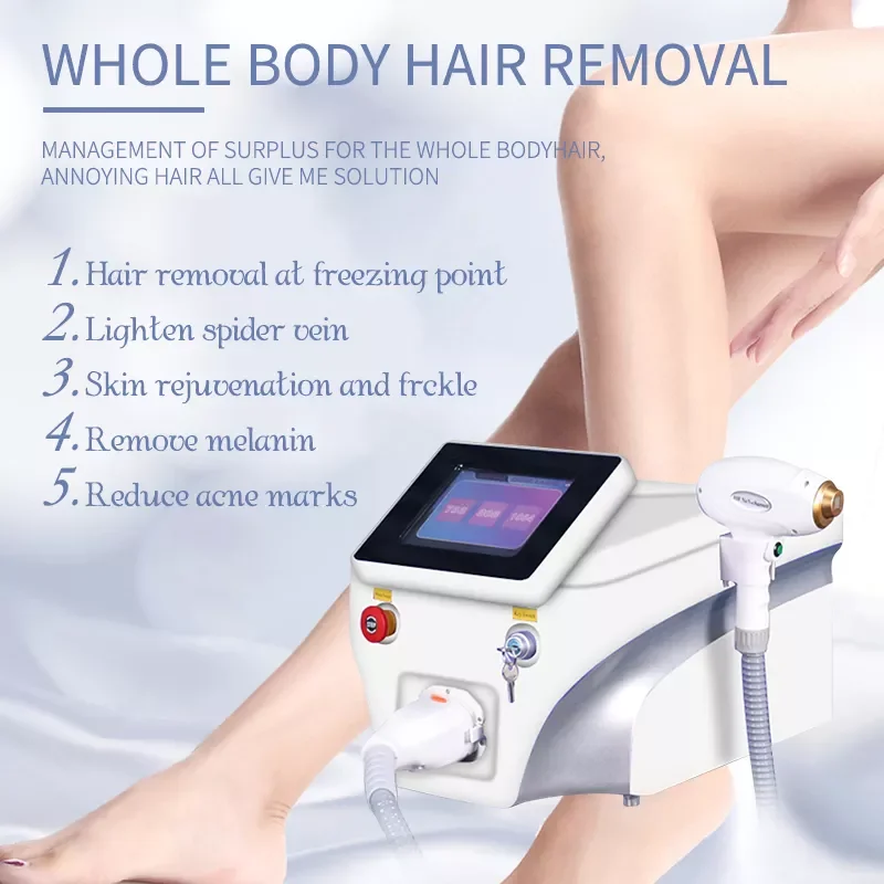 

Diode Laser HIGH quality 3 Wavelengths 755 808 1064nm Hair Removal Machine Skin rejuvenation Professional Painless Hair Remove