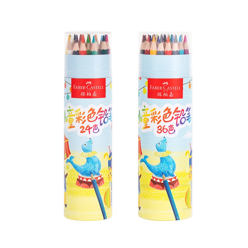 FABER CASTELL 36/48 유색 연필 육각형 나무 색상, 어린이 미술 용품 페인트 