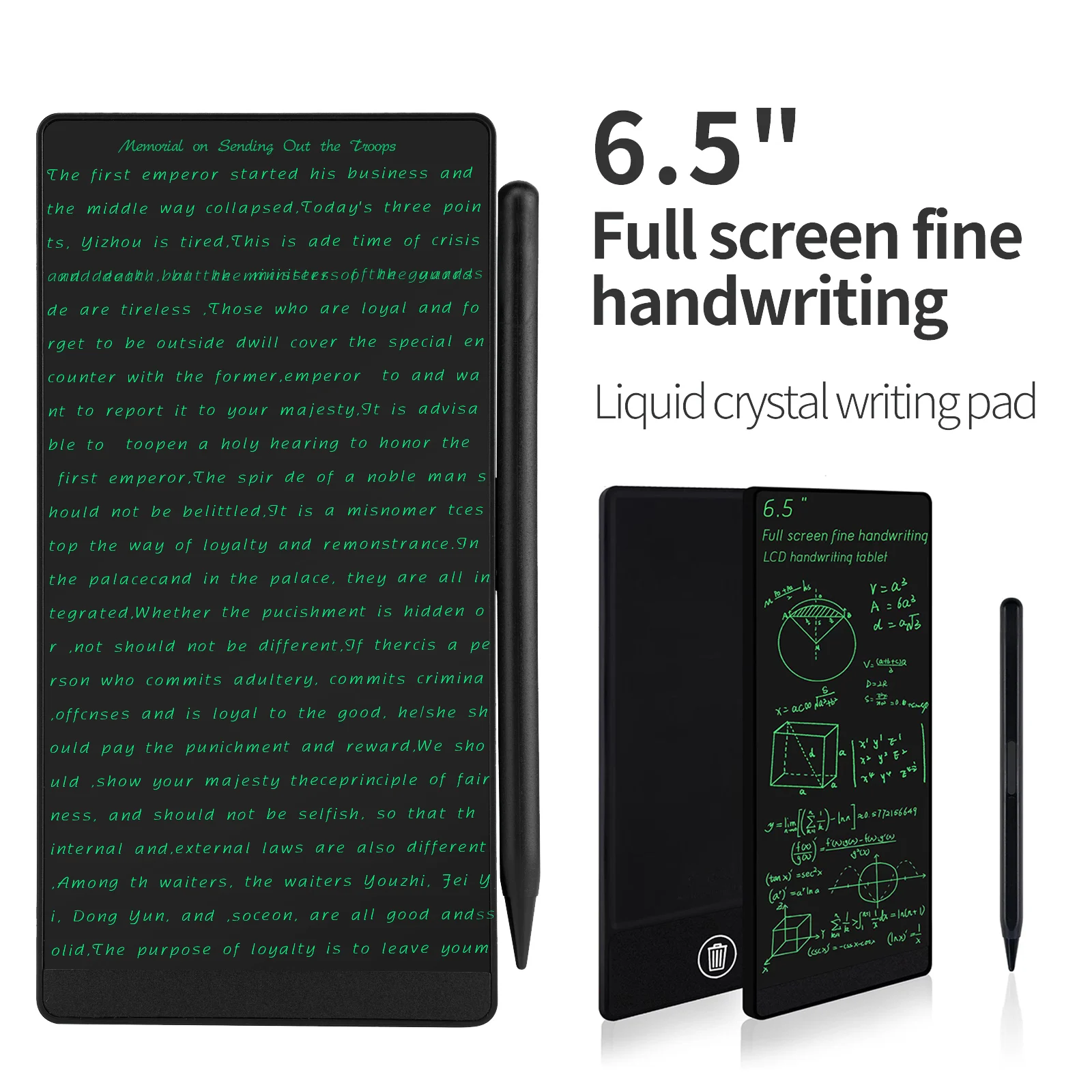 6.5-inch Double-sided Handwriting Full Screen Fine LCD Writing Tablet Liquid Crystal Drawing Board Meeting Content Sketch Pad 6
