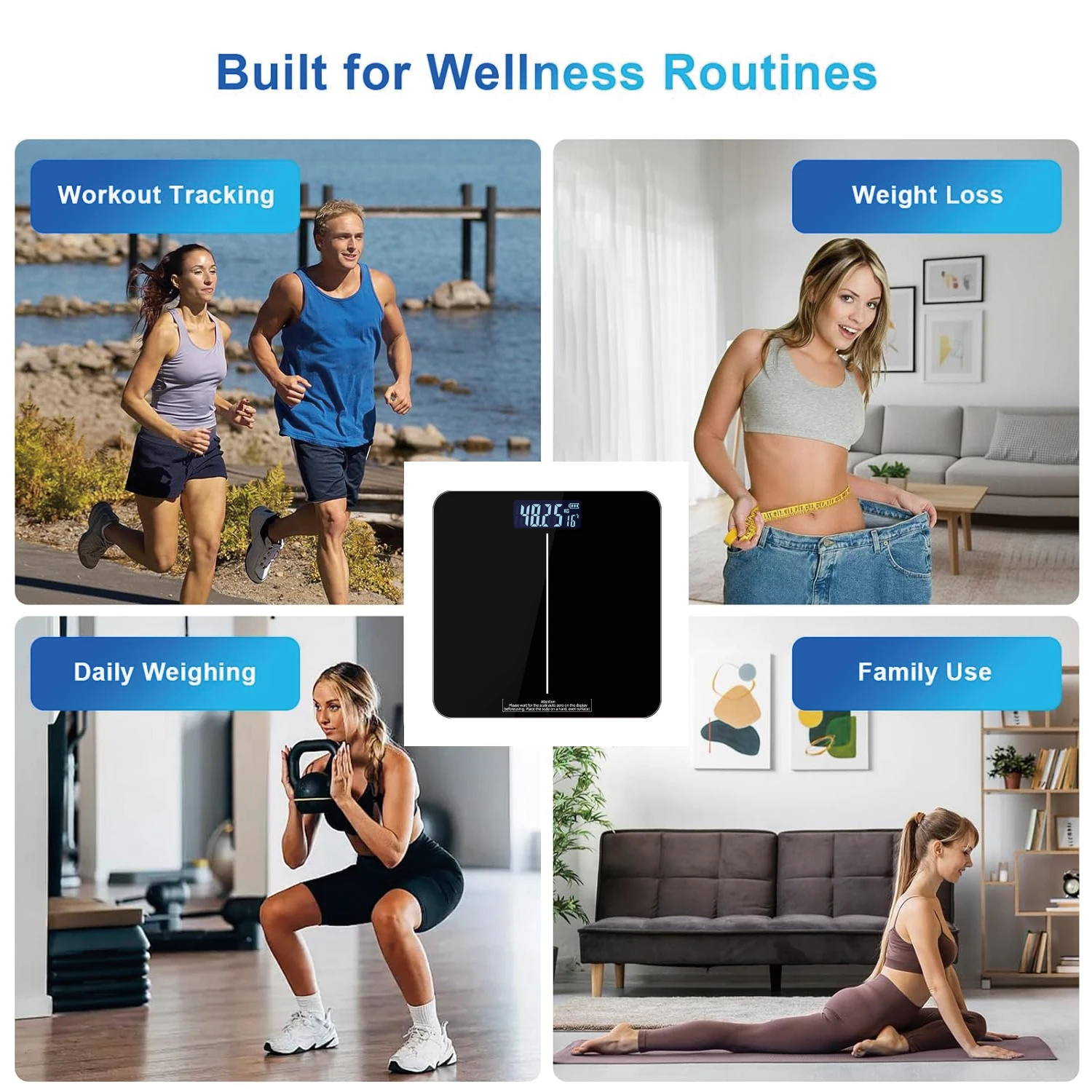 5~180KG Loss Weighing Device LED Display Smart Body Weight Battery Precision Electronic Scale For Home Office Adult_voghion.com