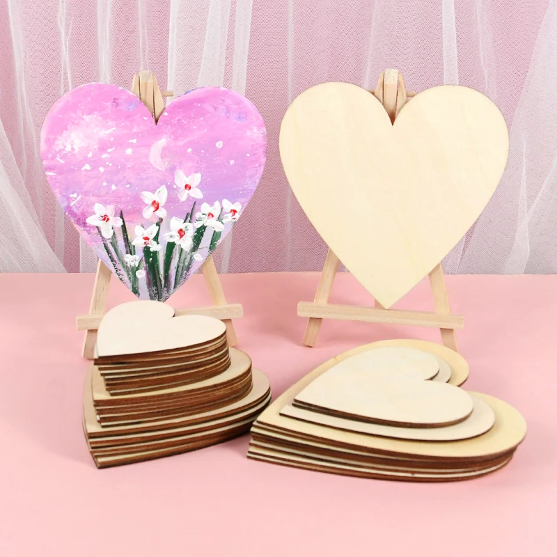 100PCS Mixed Size Blank Wood Heart Embellishments Wood Heart Slices for  Wedding, Valentine, DIY, Arts, Crafts, Card Making - AliExpress