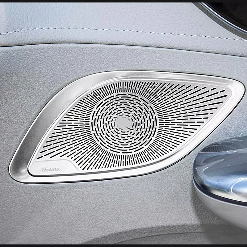 For Mercedes Benz V295 EQE 350 2022+ Stainless Steel Audio Speaker Door Panel Loudspeaker Cover Trim Interior Accessories