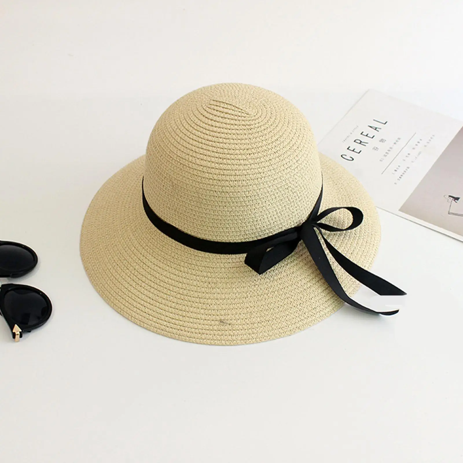 Sun Hat Summer Straw Big Wide Brim Foldable Beach UV Protection Ladies Outdoor Travel