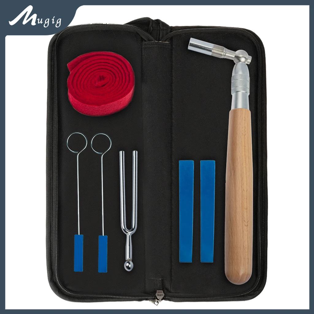 

High Quality Professional Portable Lever Piano Tuning Tuner Mute Kit Tools W/Case Piano Tuning Lever Tools Kit Mute Wood Hammer