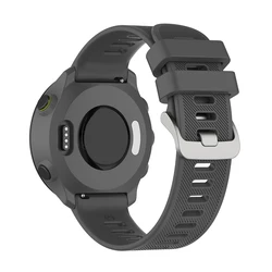 Premium 20MM Silicone Sport Watchband - Durable Strap in Vibrant Colors - Forerunner 158 (Dark gray)