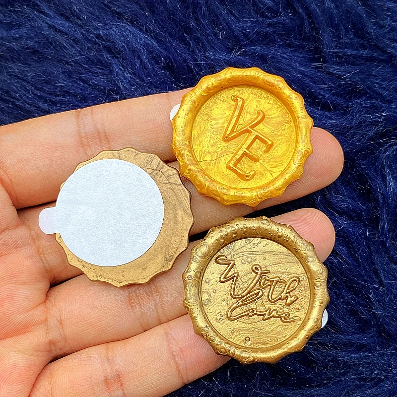 Custom Wedding Wax Seal Stickers,DIY Handmade Wax Seals,Business Logo 2 Initial Wax Seals For Wedding Menu Scrapbook Decoration