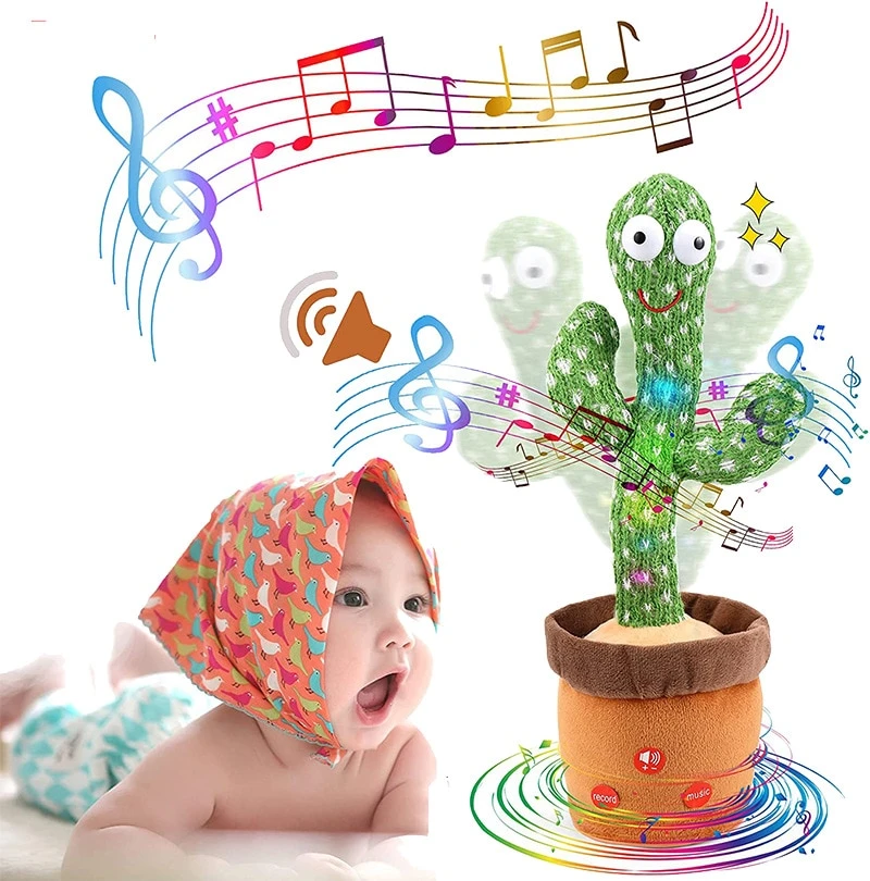 Taniec kaktus powtórz rozmowę zabawka piosenka głośnik Wriggle taniec śpiewać zabawka mówić Plushie nadziewane zabawki dla dziecka zabawki dla dorosłych