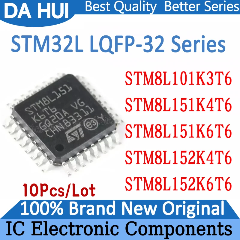 

10Pcs STM8L101K3T6 STM8L151K4T6 STM8L151K6T6 STM8L152K4T6 STM8L152K6T6 STM32L101 STM32L151 STM32L152 STM IC MCU Chip LQFP-32