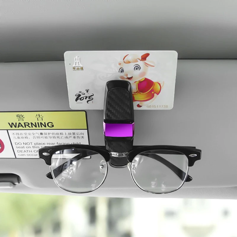 Glasses holder clip auto car sun visor bracket for woman men