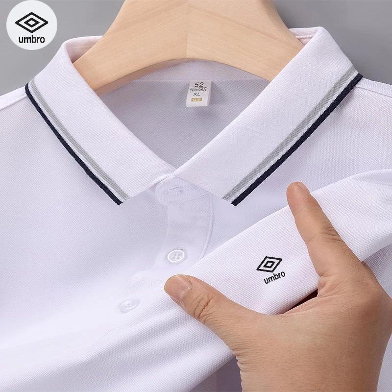 2025 Umbro High End Embroidered Polo Shirt Men's Summer High Quality Business Leisure Outdoor Sports Short Sleeved T-shirt 4