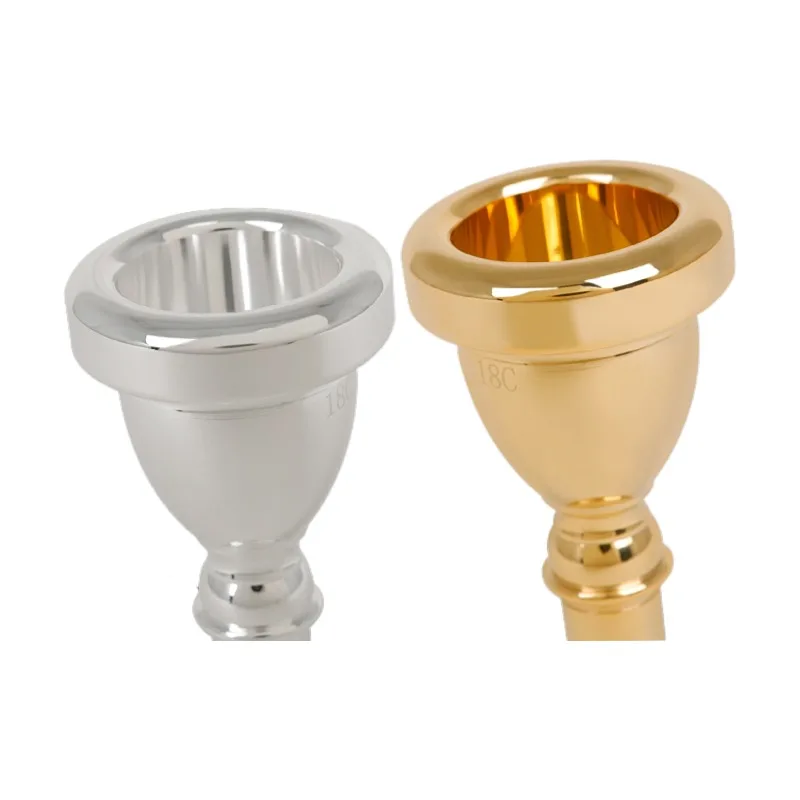 18C Tuba Mouthpiece 14mm Tuba Lacquer Gold Mouthpiece Musical Instrument Accessories Gold/Silver