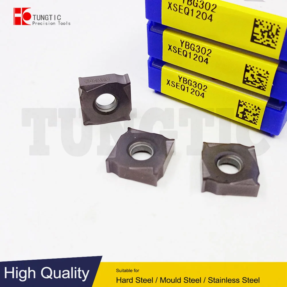 

TUNGTIC XSEQ12T4 YBG302 XSEQ1204 YBG302 XSEQ1202 YBG302 Milling Inserts Carbide Cutter For Cast Iron