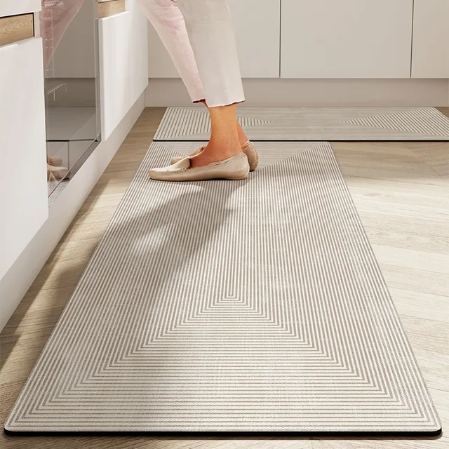 Wabi-sabi Style Super Absorbent Diatom Mud Quick Drying Kitchen Floor Mats Non-slip Long Rugs Home Decor Large Size Bathroom Mat