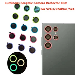 Enhanced Camera Lens Protector with Scratch - Resistant Tempered Glass and Luminous Lens Ring Cover - FOR Galaxy S26 Ultra (Pink)