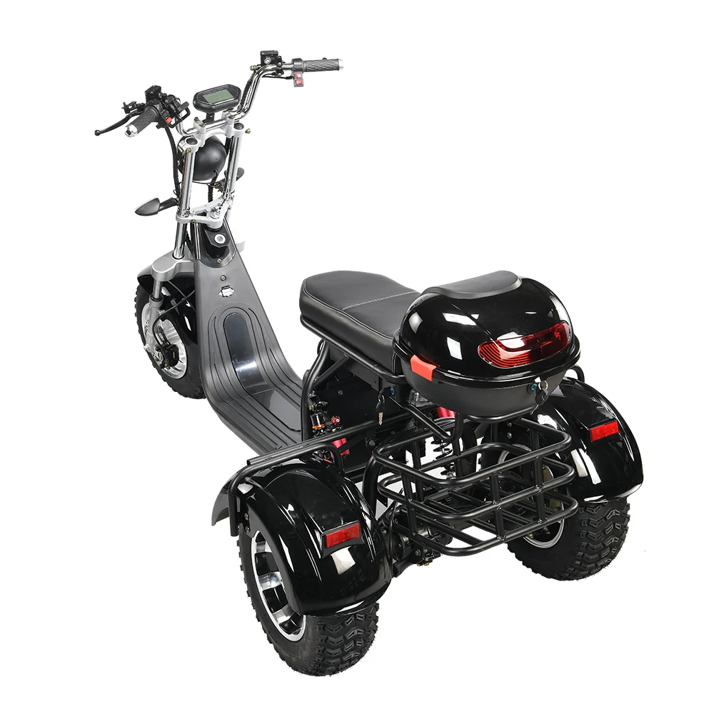 eHoodax Motocicleta Electrica 1500w3000w High Power 45km/h Fast Long Range Adult Tricycle 3 Wheel Electric Bike Trike Motorcycle