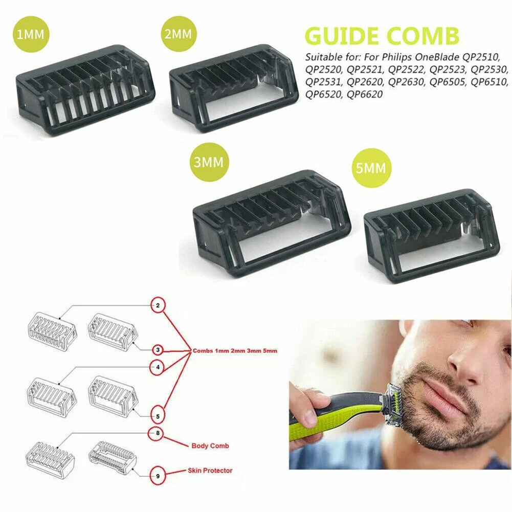 1/2/3/5mm Trimmer Clipper Guide Comb Shaver Cutter Head Accessories Guide Comb Guard for Philips One BladeQP2520