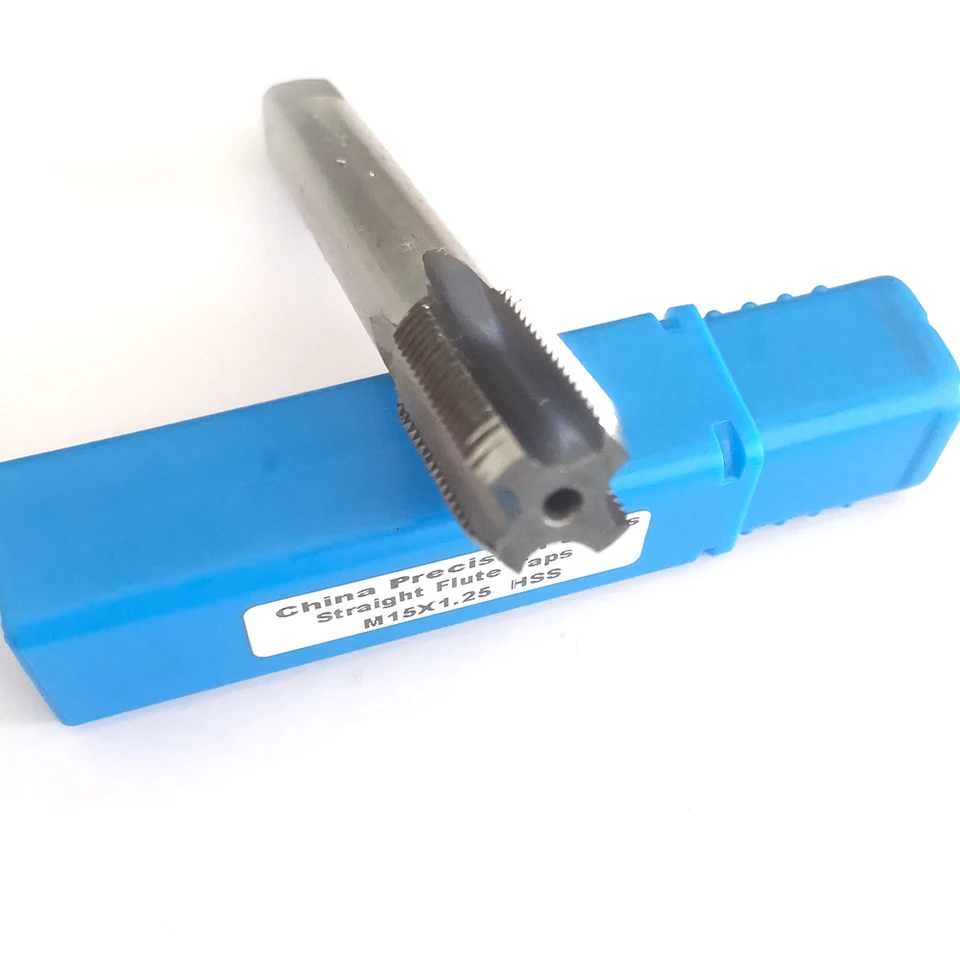 Burkit M15 X 1 Filettatura Maschio Destra, HSS M15 X 1,0 Dritto Maschio Macchina Scanalato - Foto 2