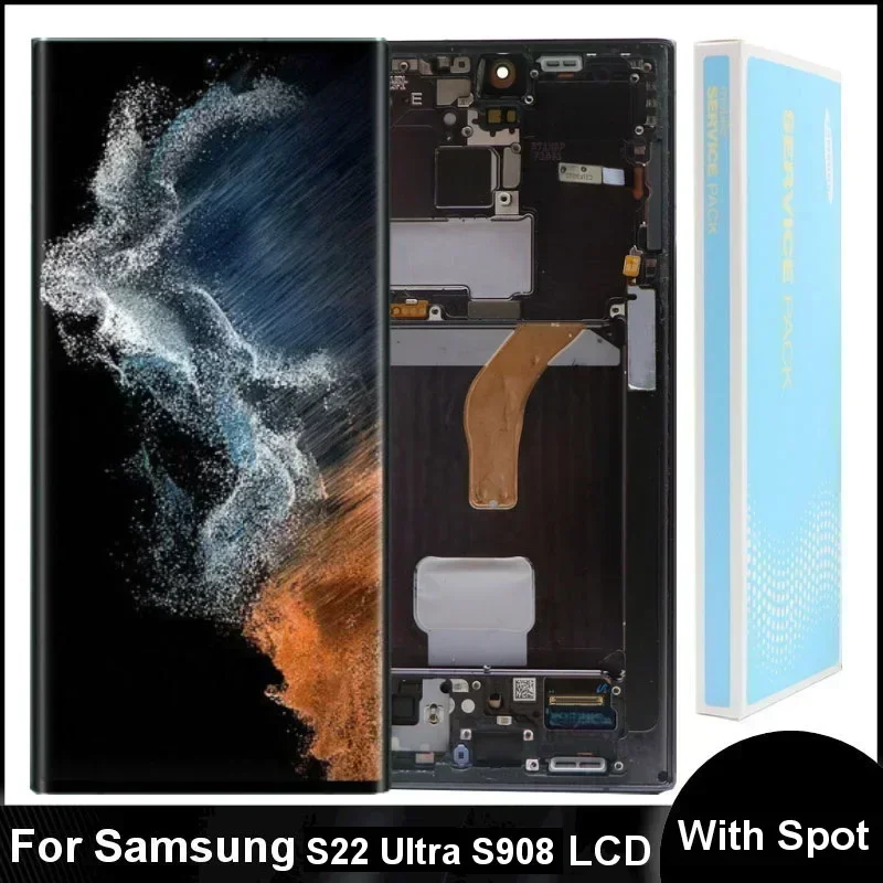 LCD Display Screen 6.8" For Samsung Galaxy S22 Ultra 5G AMOLED LCD S908F S908B Touch Screen Digitizer
