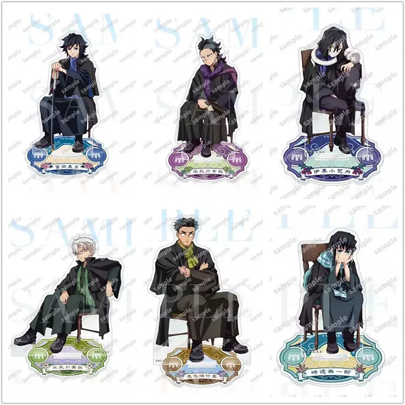 

Game Tomioka Giyuu Tokitou Muichirou Himejima Gyoumei Iguro Obanai Acrylic Stand Doll Anime Figure Model Cosplay Toy for Gift