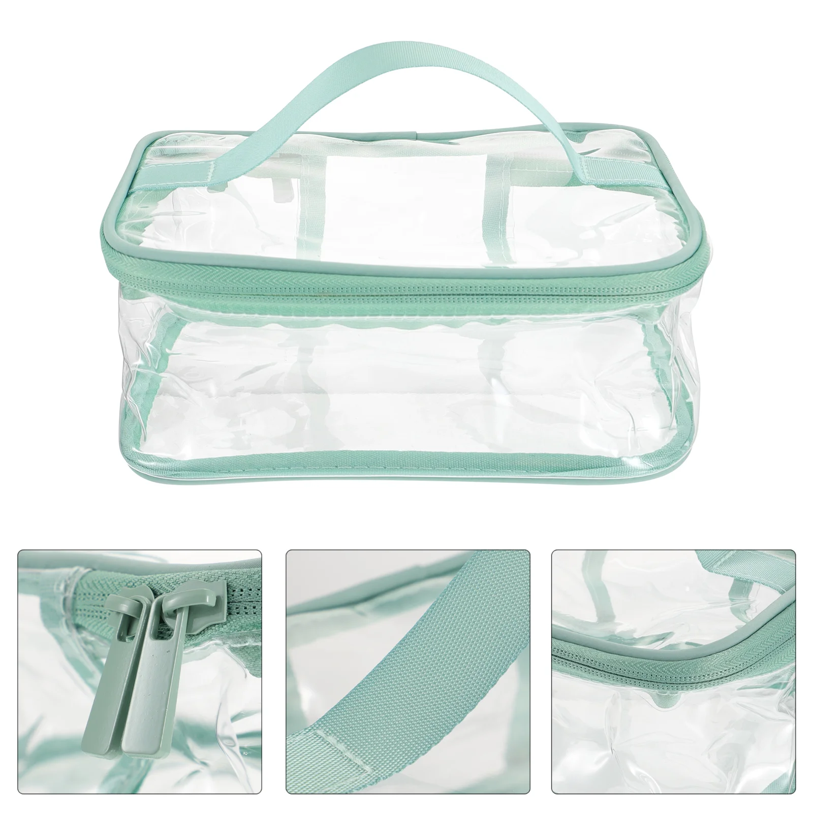 

Clear Makeup Large Bag Transparent PVC Toiletry Storage Pouch with Handle