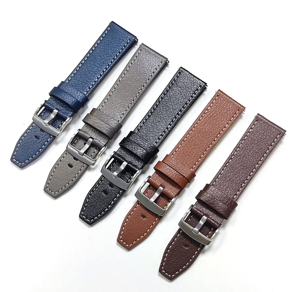 Genuine Leather Watch Strap, 20mm/22mm - Premium Sports Band Replacement