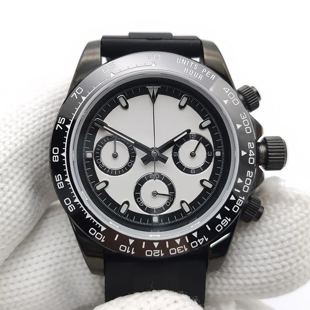 New VK63 Luxury Business Men Watchs Stainless Steel Quartz WristWatch Male Leather Calendar Luminous Clock reloj hombre 2