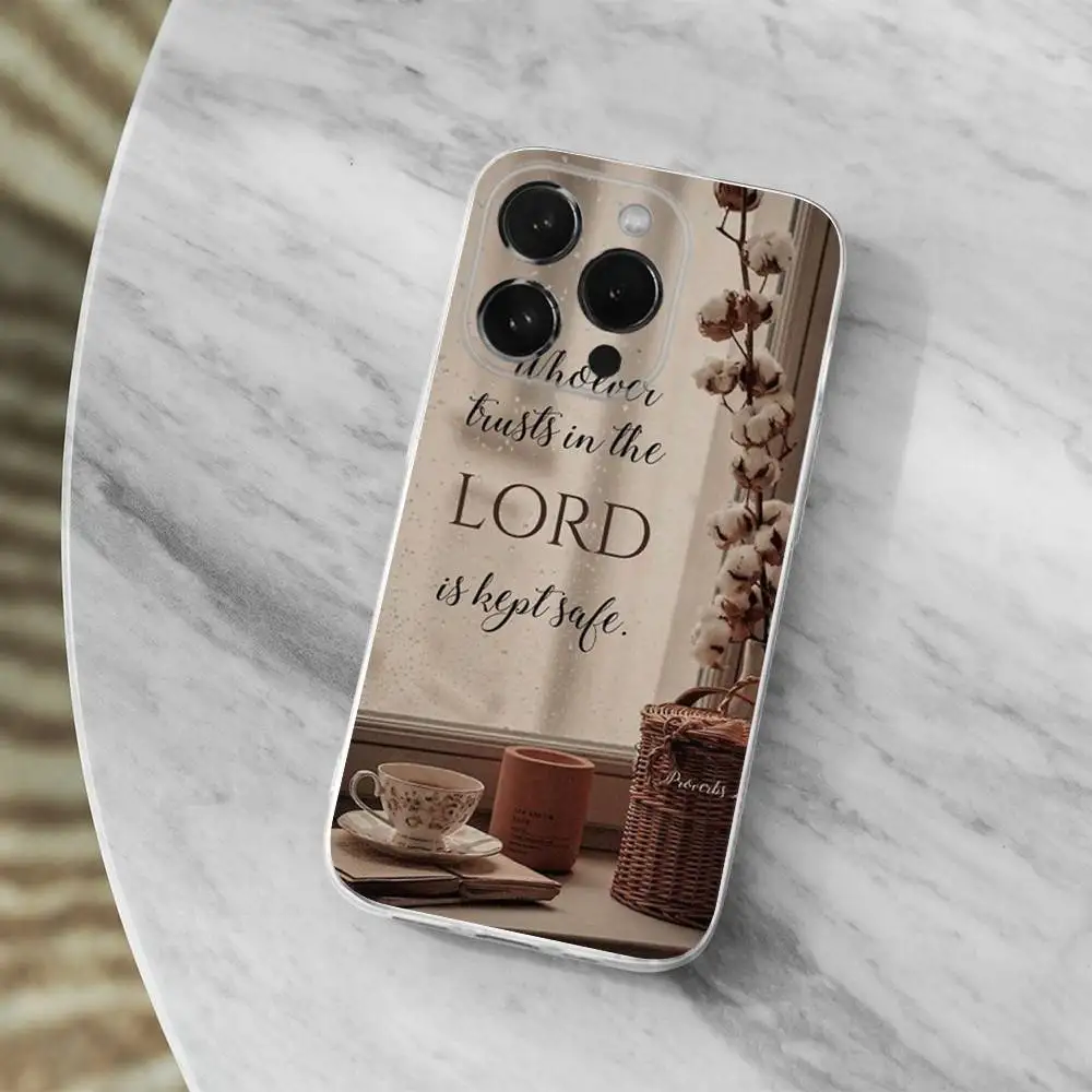 Inspirational Spanish Bible Verse Transparent Phone Case