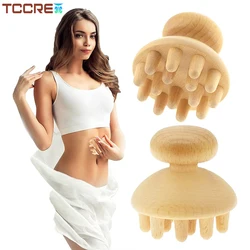 Wood Therapy Mushroom Massage Anti Cellulite Lymphatic Drainage Fascia Massage Tools for Neck Back, Legs & Full Body