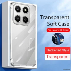 Clear Silicone Shockproof Back Case - Soft TPU Protective Cover for Honor400 Lite 5G (Transparent)