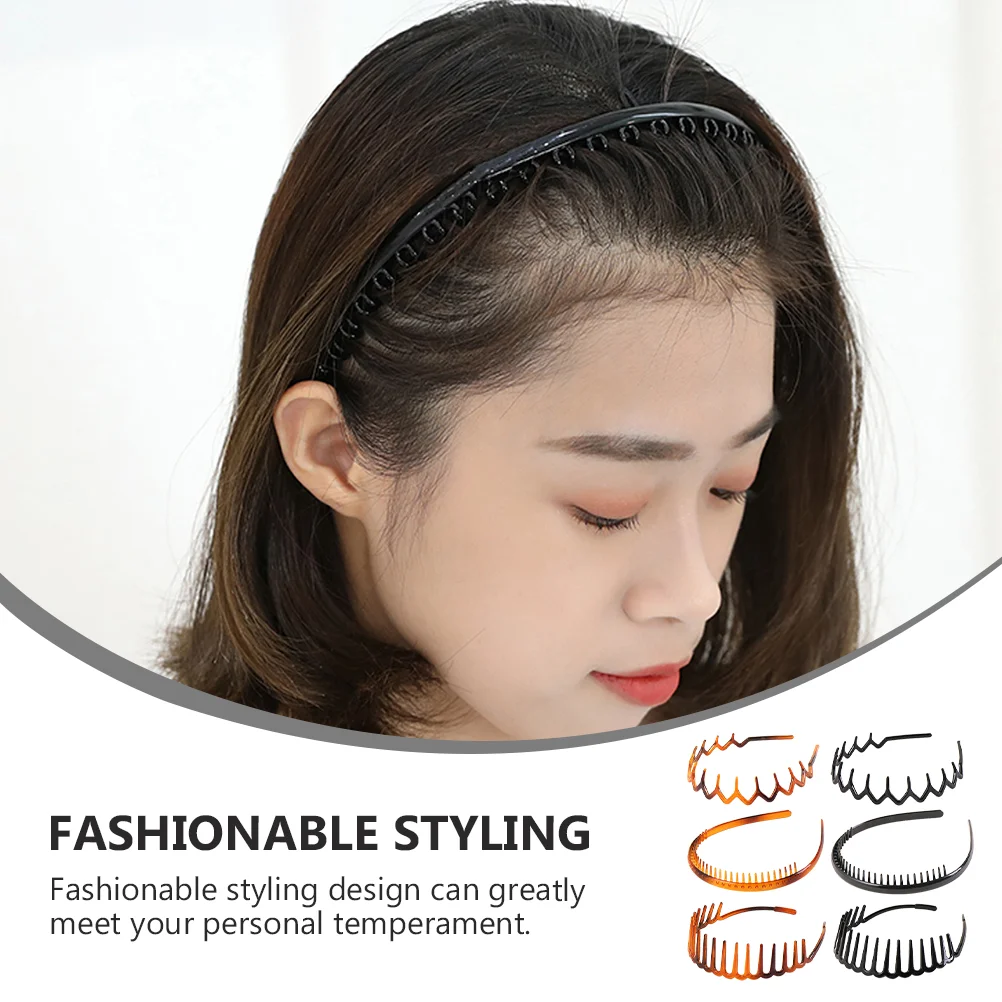 Makeup Headband Headbands for Girls Wavy Hair Hoops Fashion Bandana Plastic Fitness Clips 6