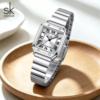 Shengke Top Brand Women's Quartz Watches Classic Design Ladies Wristwatches New Fashion Style Female Best Gifts Clock 3