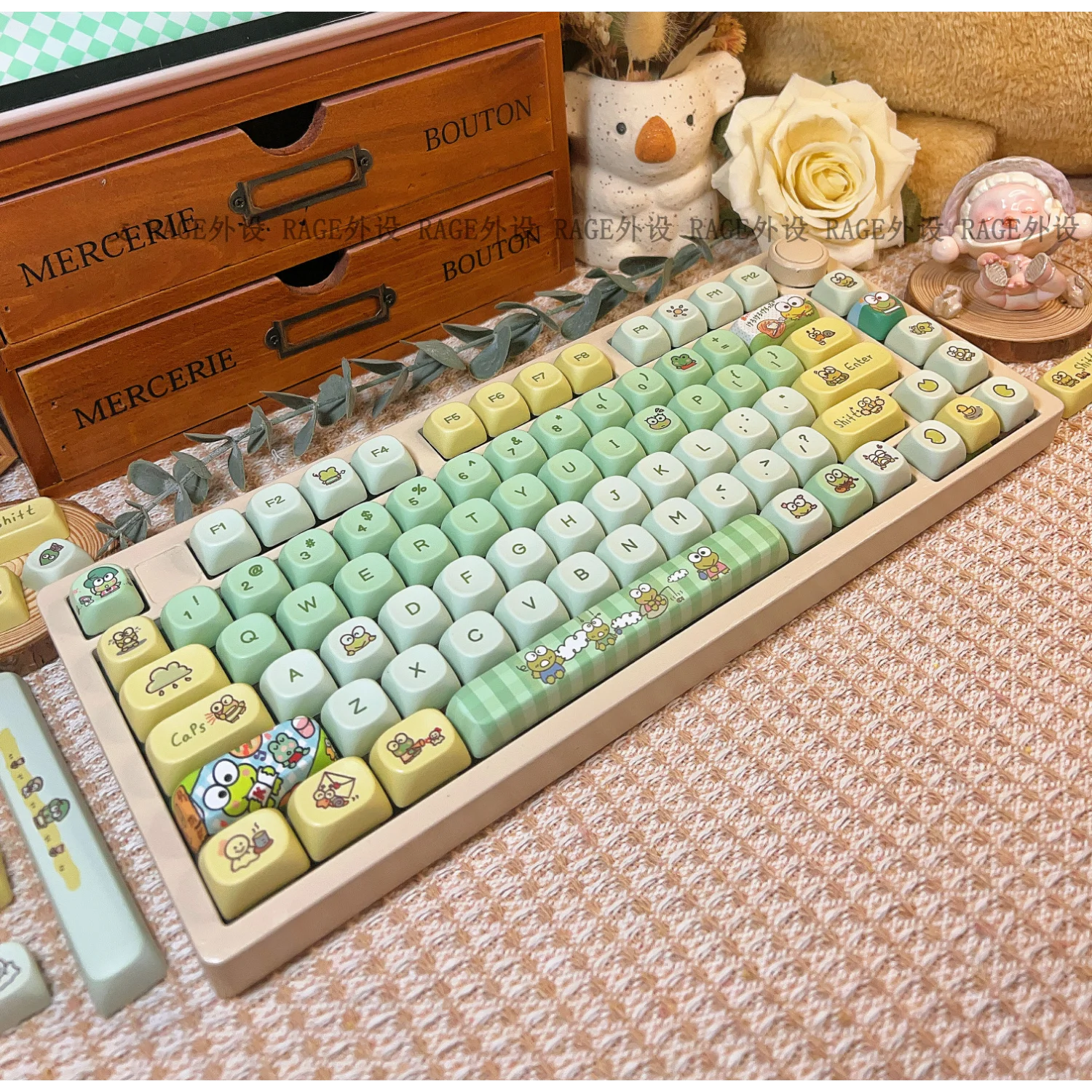 

Eyefrog MOA Keycaps PBT 137 Keys Heat Sublimation Type for 60/64/84/98/108 Gaming Mechanical Keyboard MX Switch