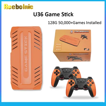Reebolnic U36 Game Stick 128G 50,000+Games Installed 4K HD Output Retro Video Game Console 3D 40+Simulators PSP PS1 Boy Gifts 1