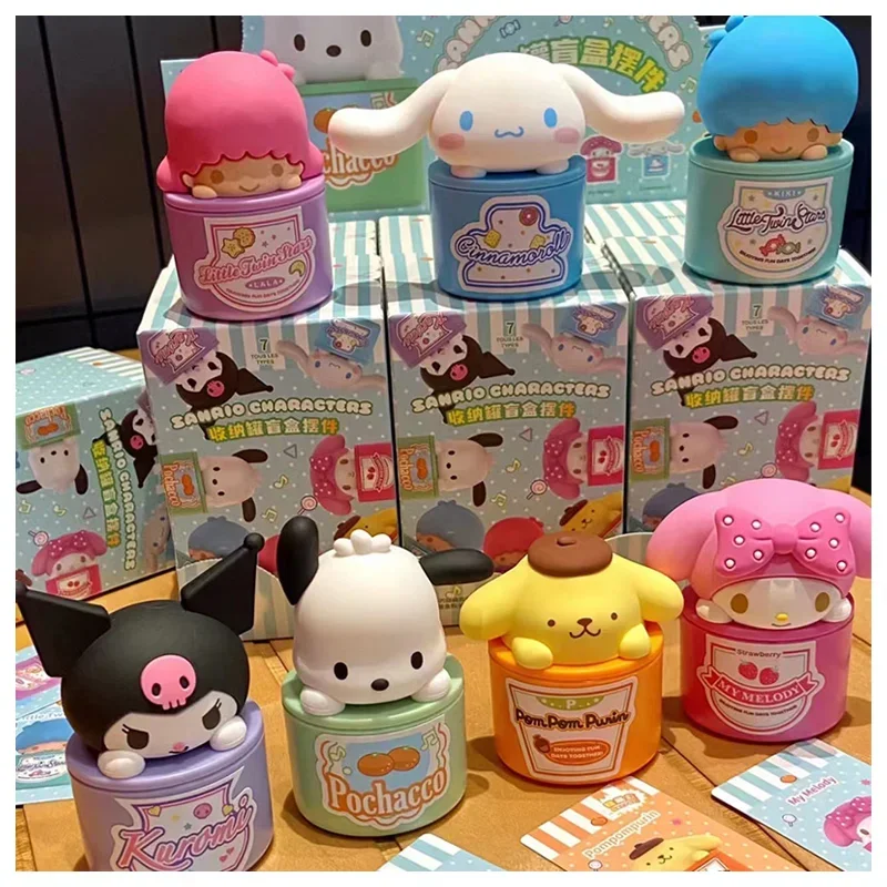 

Sanrioed Storage Tank Series My Melody Cinnamoroll Kuromi Purin Dog Series Lucky Bag Kawaii Desktop Decorative Toys Kids Gift