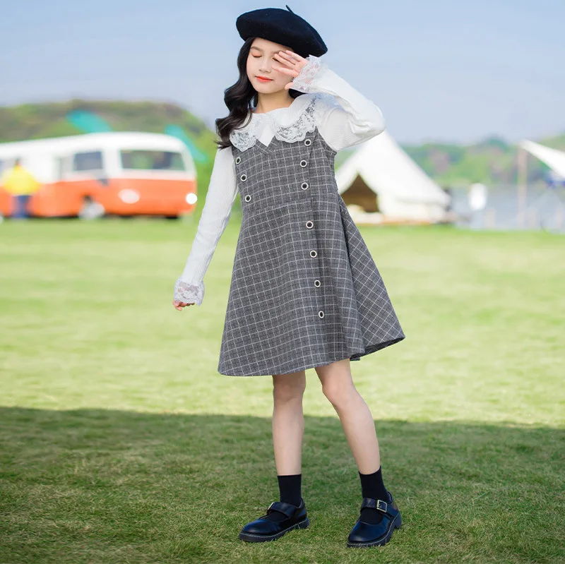 

Girls Suit 2022 Spring and Autumn Children's Clothing New Korean Version Girl Dress Two-piece Girls Clothes 4-6y 7-12y Sets