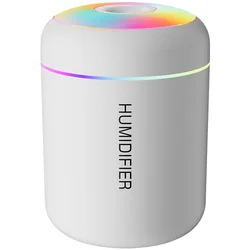 Compact USB - Powered Aroma Diffuser & Essential Oil Purifier with Ambient Light - No plug (WHITE)
