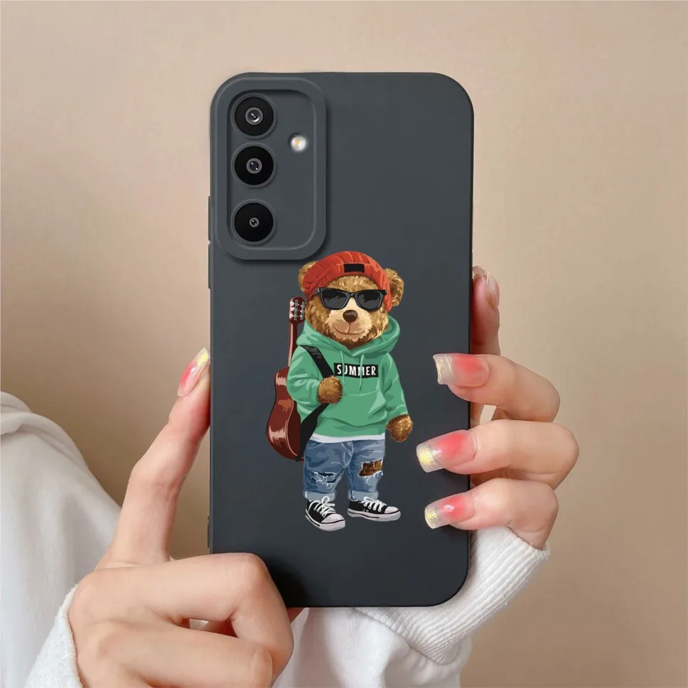 Fashion Pretty Sweet Girl Soft Liquid Silicone Protective Phone Case Cover