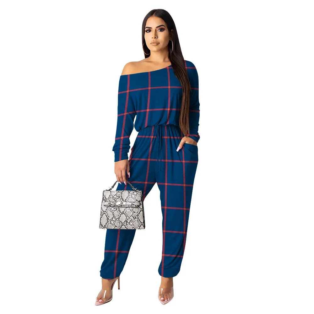 European and American women's fashion and leisure multi-color printing women's jumpsuit jumpsuit jumpsuit women