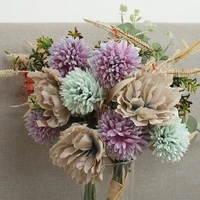 Champagne Artificial Silk Flowers for Home Wedding Christmas Decor Bedroom Centerpiece Table Arrange Bride Holding Fake Bouquet - Image 4