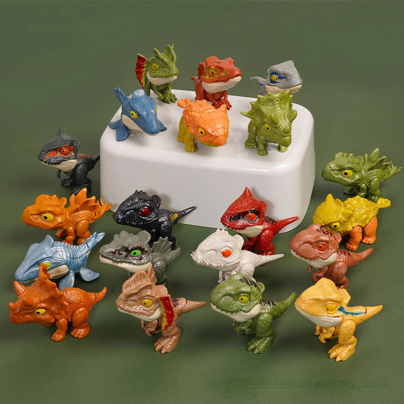 Jurassic Finger Biting Dinosaur Model Toys for Boys Triceratops Tyrannosaurus Ankylosaurus Tricky Interactive Animals Dino Toy 6